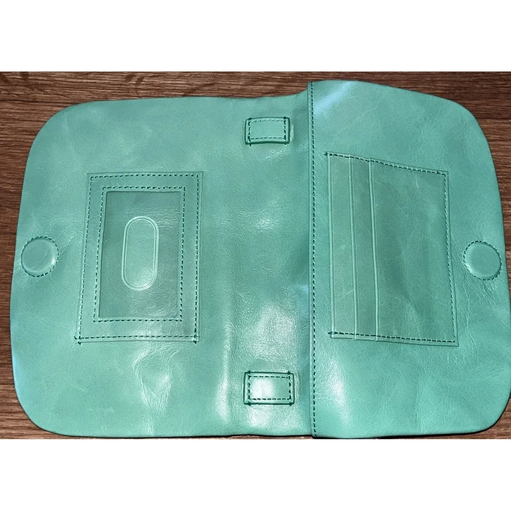 Hobo Saunter Purse Mint Genuine Leather Belt‎ Bag Crossbody Zipper Shop Vacation
